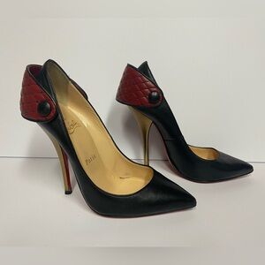 Christian Louboutin pigalle leather pumps Heels black wine 36